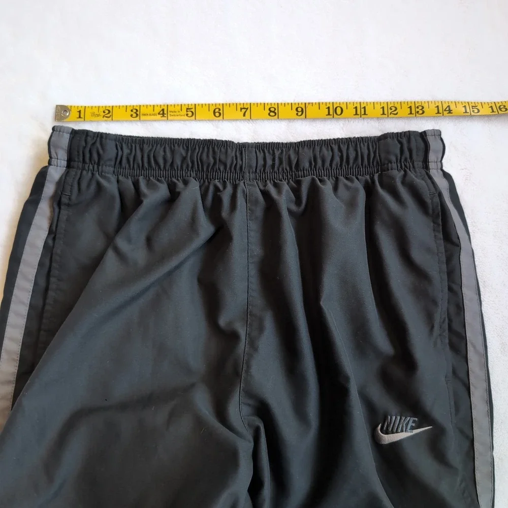 Vintage‎ Nike Woven Cargo Track Pants Mens L Black Lined Windbreaker Baggy Y2K